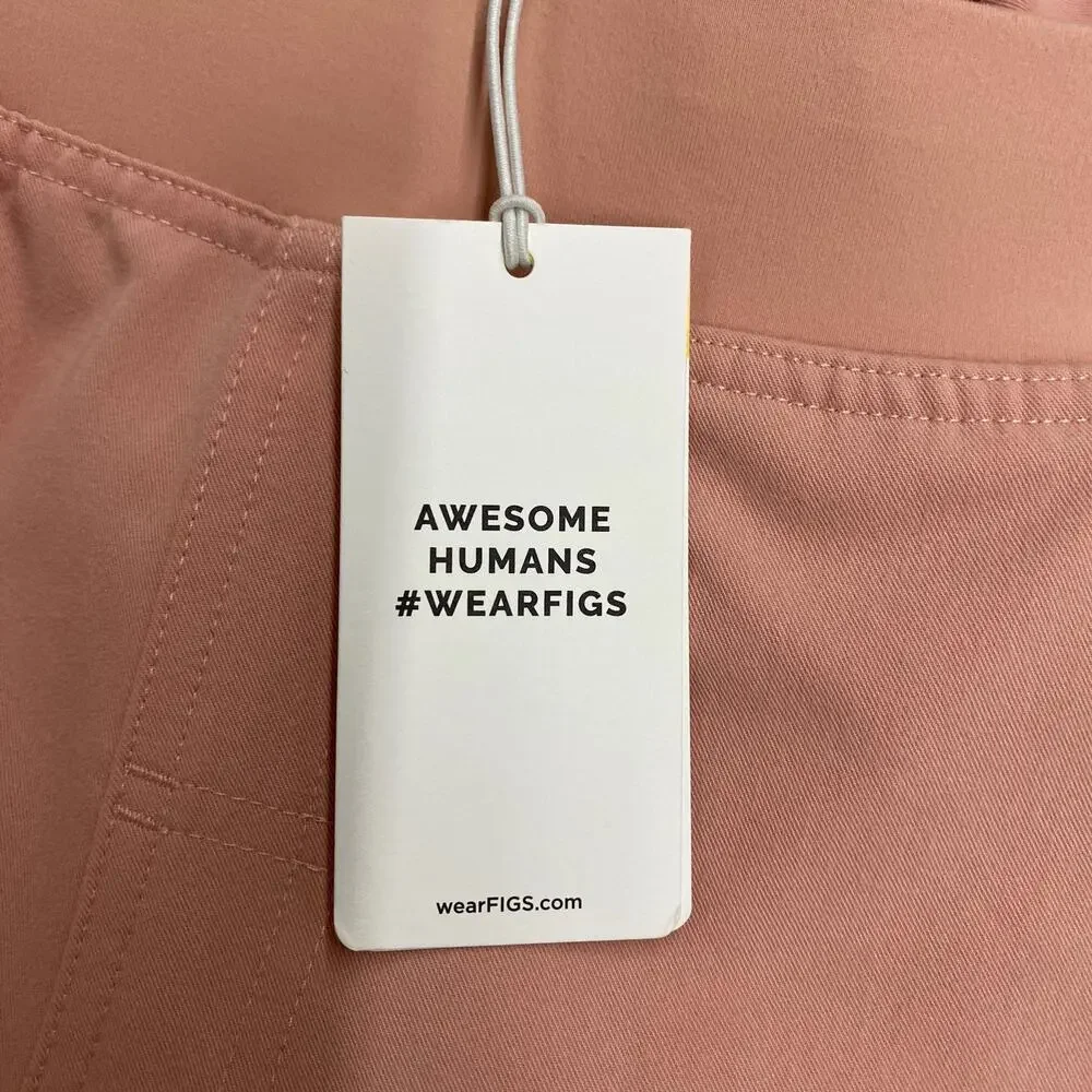 FIGS Axim Cargo Scrub Pants Mens Small Short PO 5751 Pink Sand Medical Nurse NWT